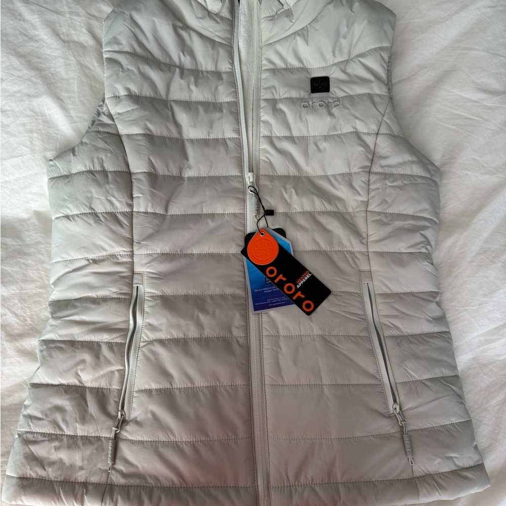 Women's White Puffer Vest - Ororo Heated Apparel